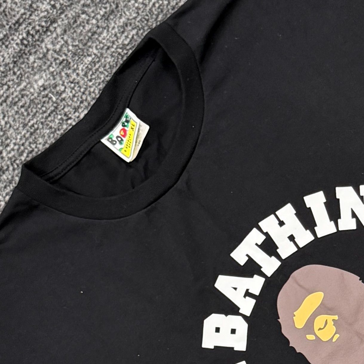 A Bathing Ape T -Shirt College L/S Tee Black Xl