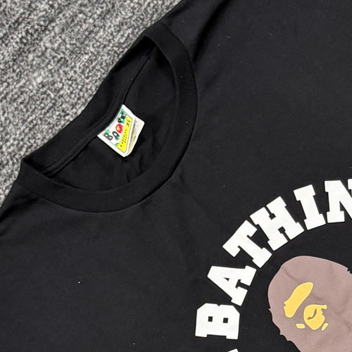 A Bathing Ape T -Shirt College L/S Tee Black Xl