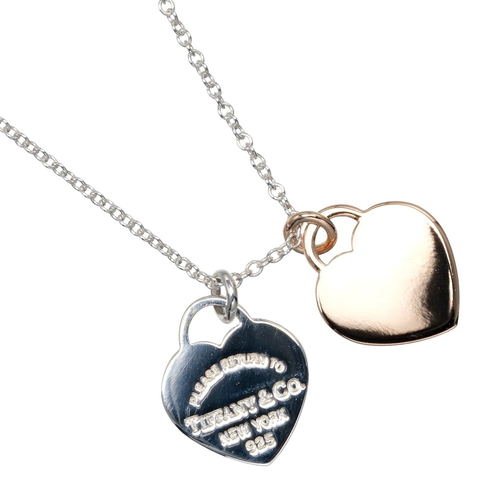 Tiffany Necklace Tiffany&Co. 925 K18 3.16G