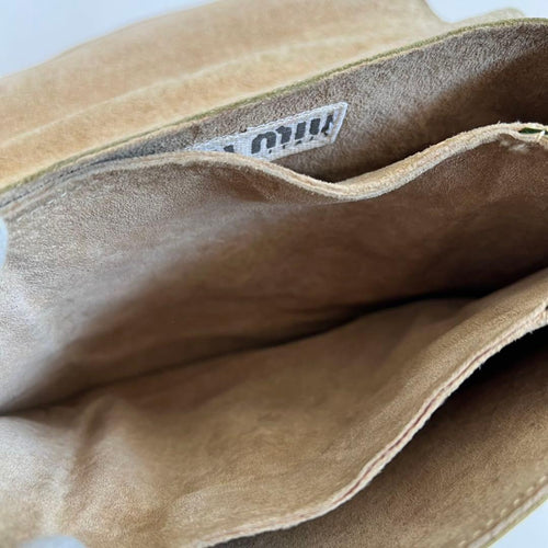 Miu Handbags Archive Belted Leather Hand Bag