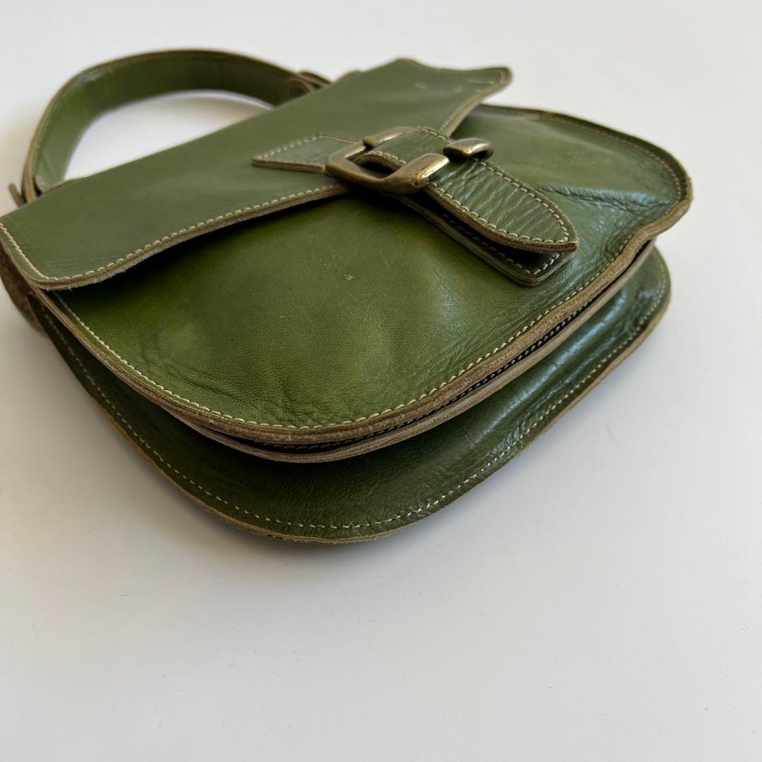 Miu Handbags Archive Belted Leather Hand Bag