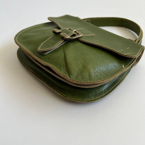 Miu Handbags Archive Belted Leather Hand Bag