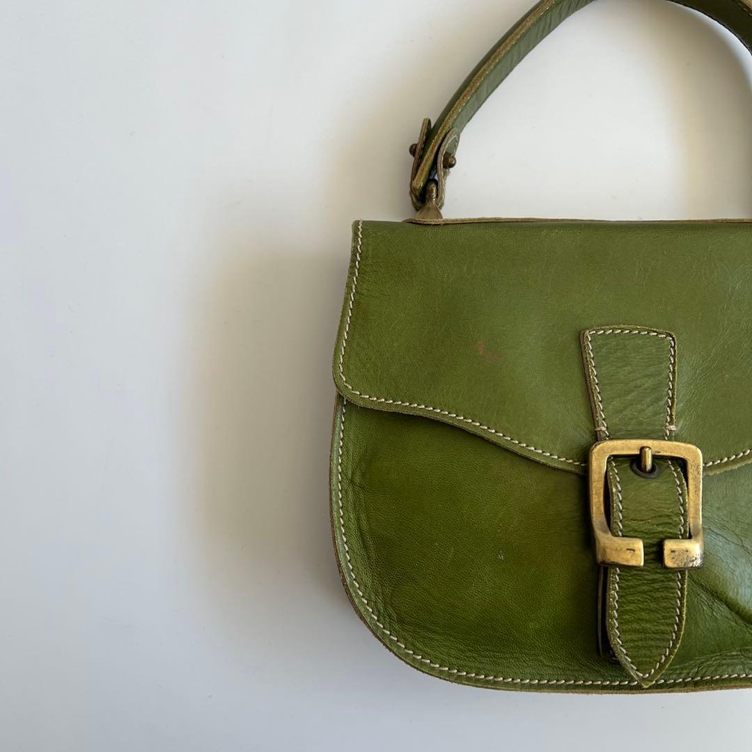 Miu Handbags Archive Belted Leather Hand Bag