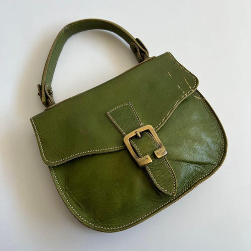 Miu Handbags Archive Belted Leather Hand Bag