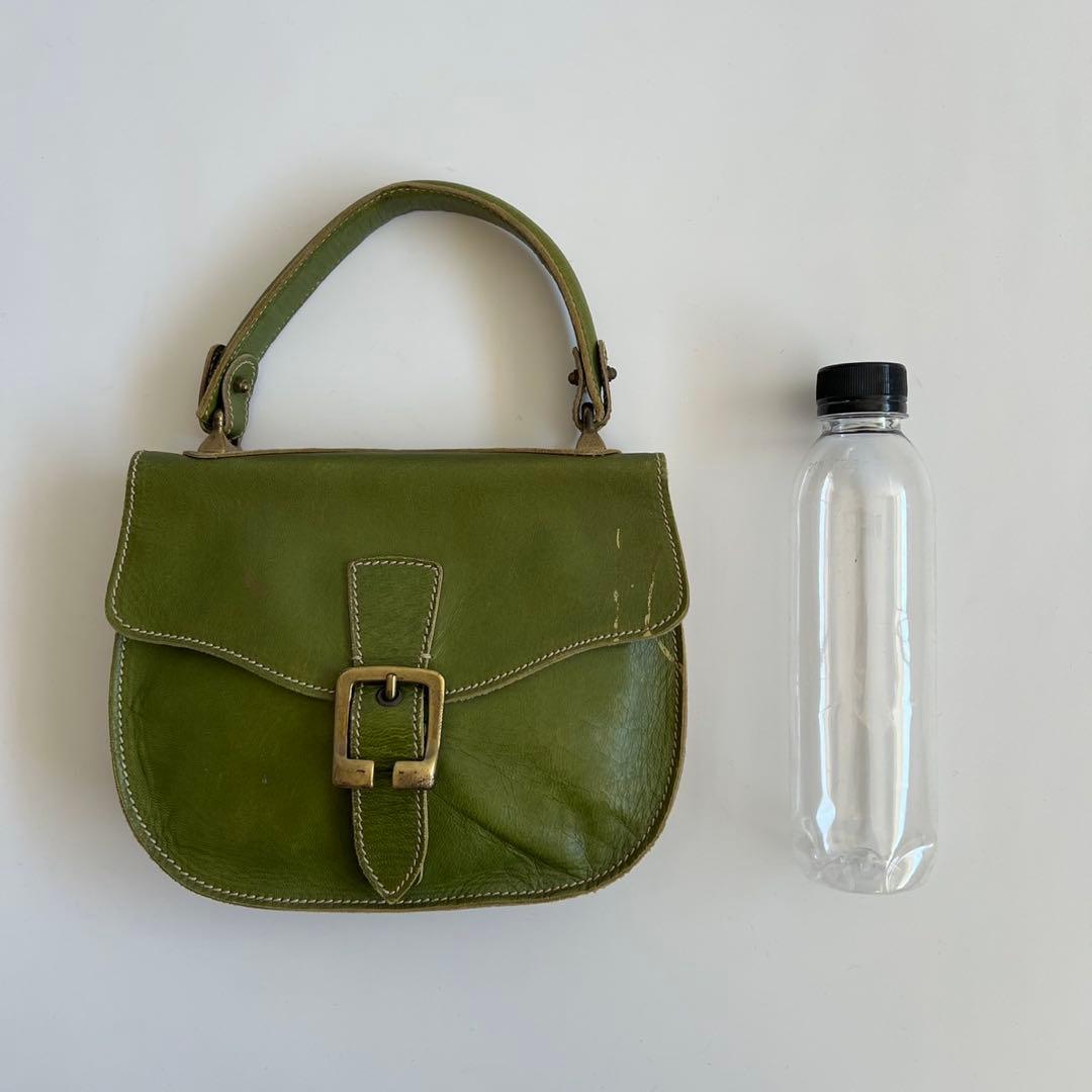 Miu Handbags Archive Belted Leather Hand Bag
