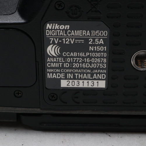 Nikon Digital Slr D500 F