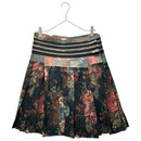 Tricot Comme Des Garcons Flare Skirt 13Aw Rose Design Waist Zip Tape Chiffon