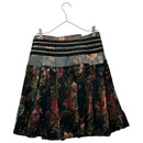 Tricot Comme Des Garcons Flare Skirt 13Aw Rose Design Waist Zip Tape Chiffon