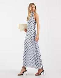 Long Sleeves, Three Quarter Sleeve Asos Design Chiffon Highalter Neck Maxi