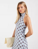 Long Sleeves, Three Quarter Sleeve Asos Design Chiffon Highalter Neck Maxi