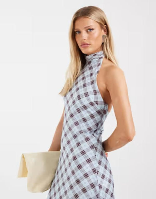 Long Sleeves, Three Quarter Sleeve Asos Design Chiffon Highalter Neck Maxi