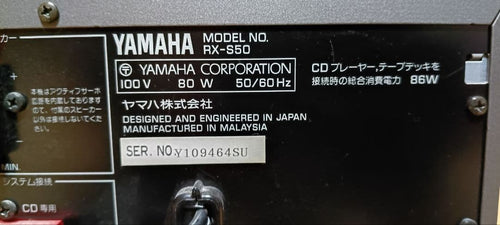 Yamaha Mini -Component Rx-S50 Cd