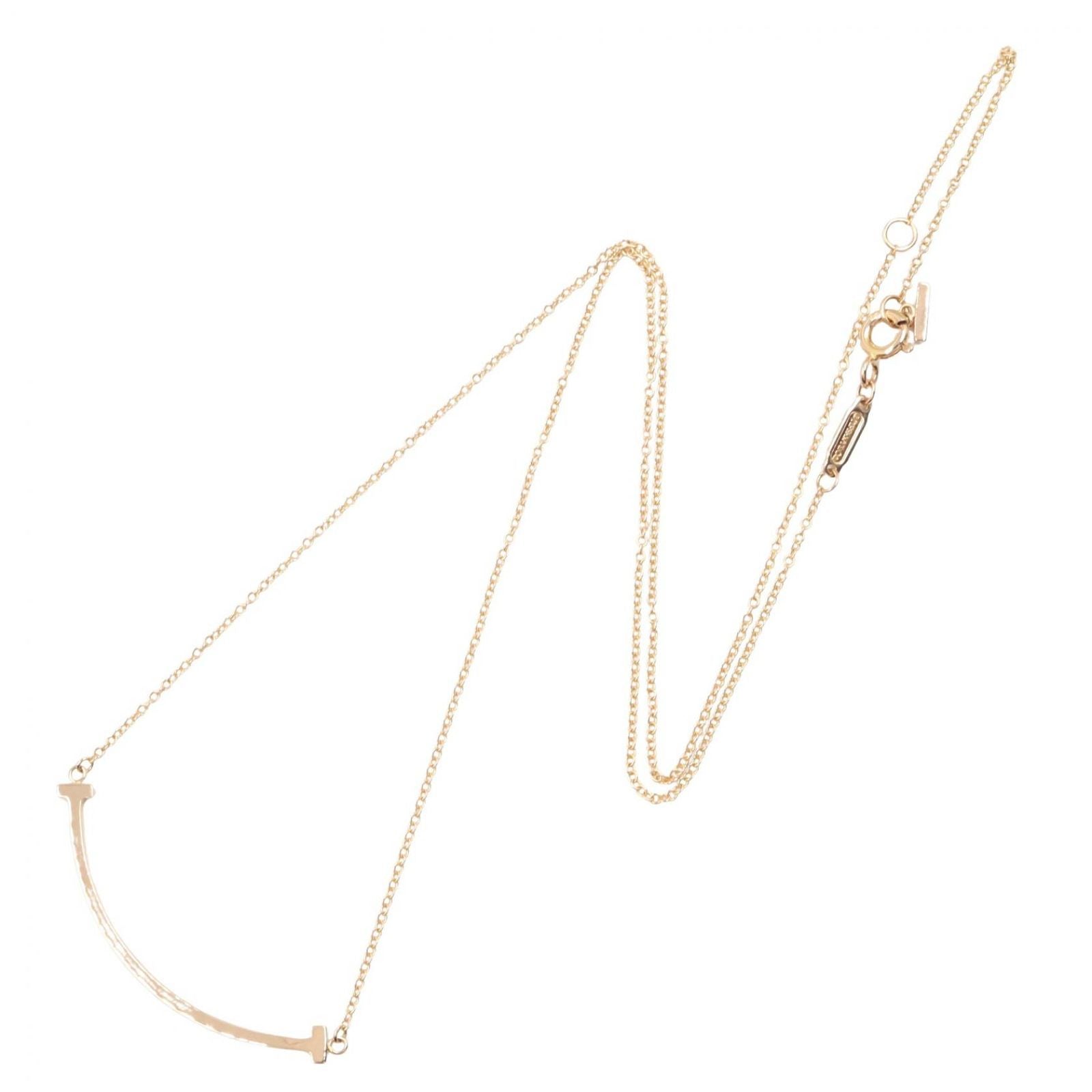 Tiffany Necklace Co T 41.5/46.5 K18Pg Used A