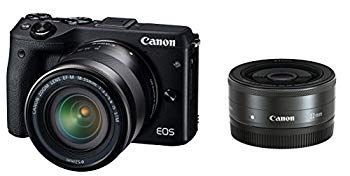 Digital Slr Canon Eos M3 Ef-M18-55Mm F3.5-5.6 Is Stm Ef-M22Mm F2 Eosm3Bk-Wlk