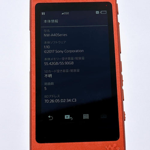 Sony Digital Audio Players Walkman Nw-A47 64Gb