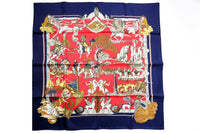 Hermes Bandana Scarf Au Fil De La Soie 90 100 Mx93