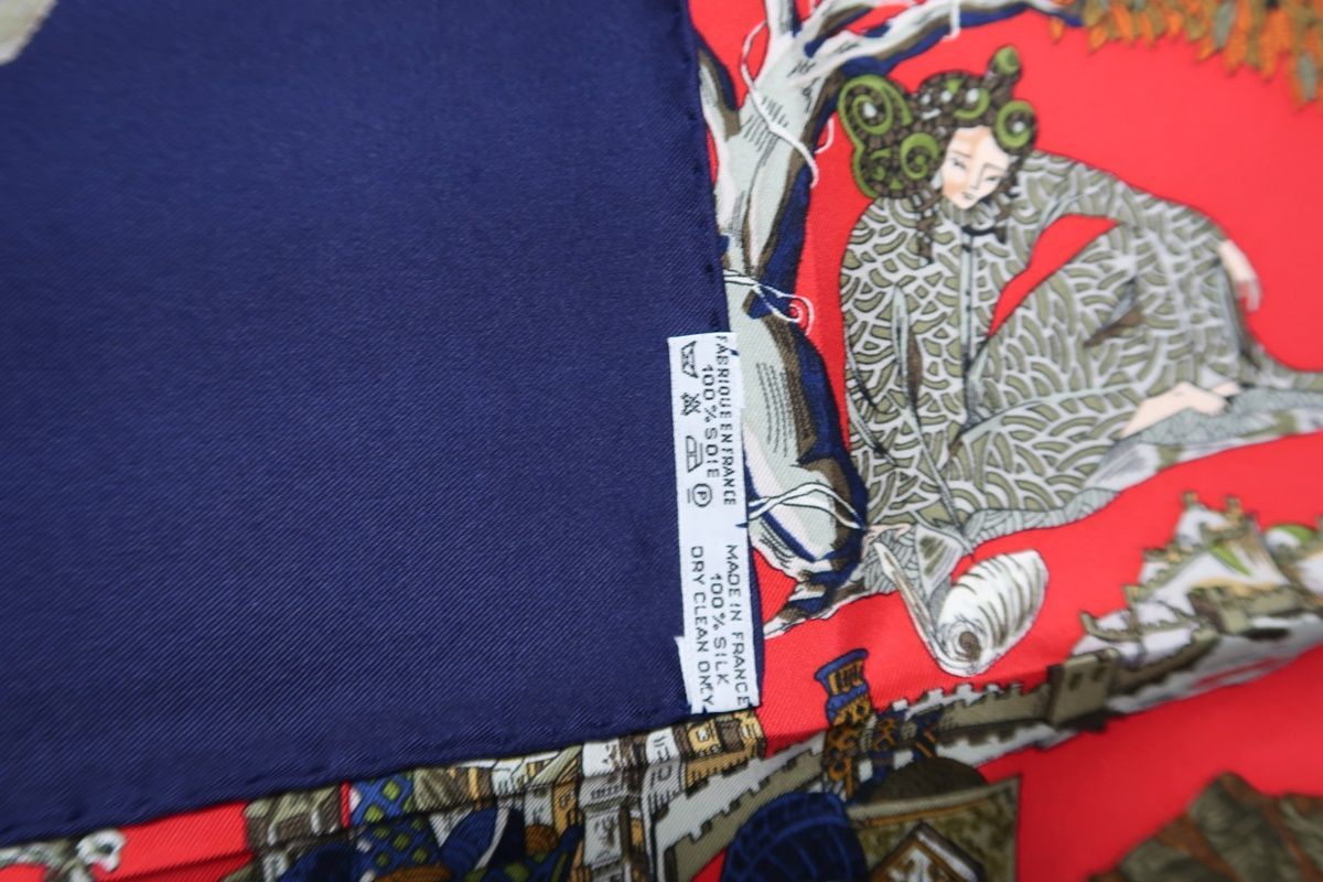 Hermes Bandana Scarf Au Fil De La Soie 90 100 Mx93