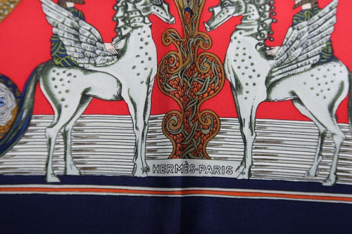 Hermes Bandana Scarf Au Fil De La Soie 90 100 Mx93