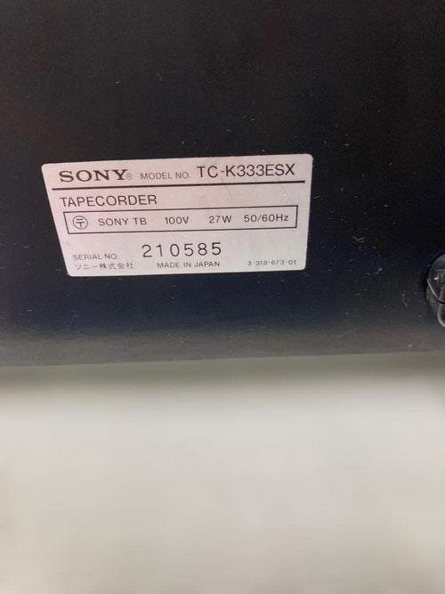 Sony Cd, Md Cassette Decks Tc-K333Esx