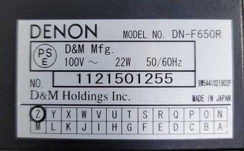 Denon Cd Sacd Player Dn-F650R