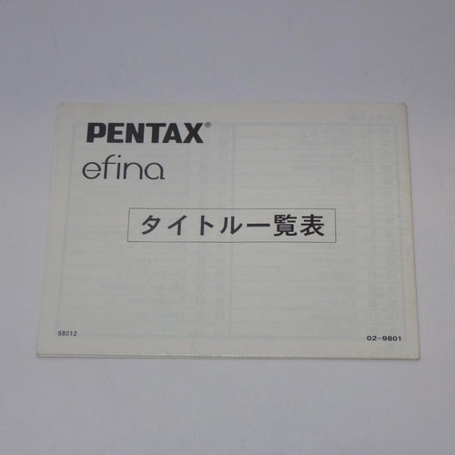 Others Pentax Efina R00730