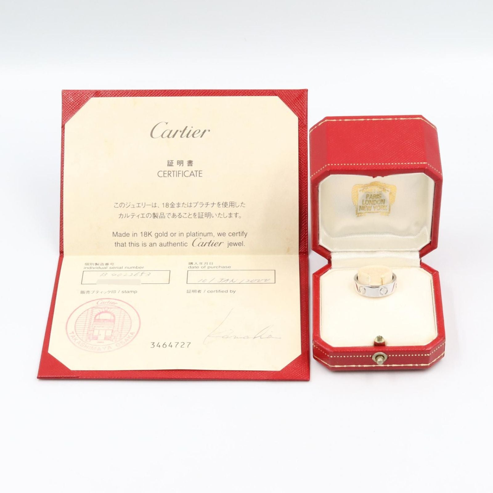 Cartier Ring B4022653 K18Wg Used A
