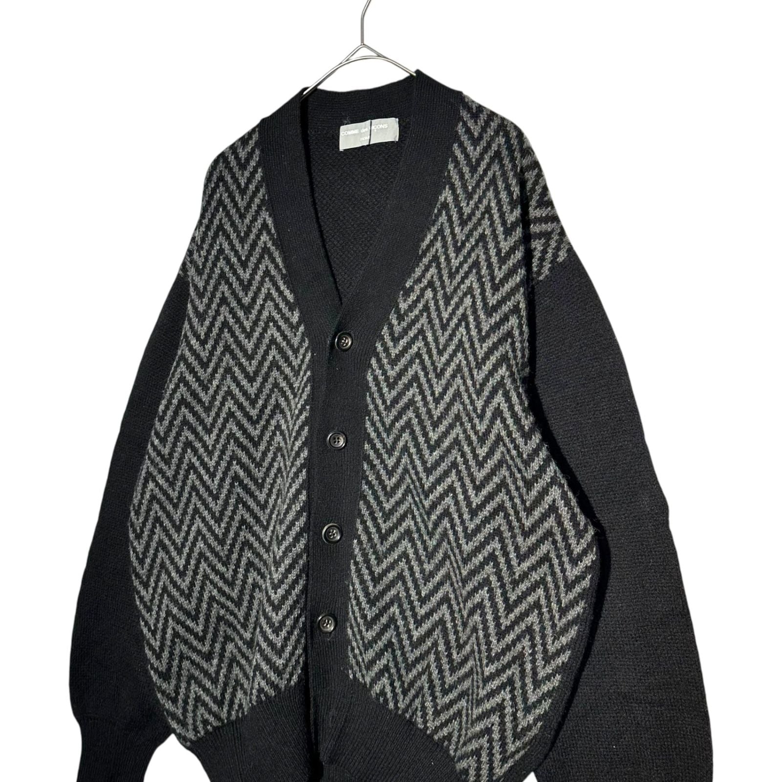 Comme Des Garcons Homme Cardigan 80'S Front Herringbone Button 80 Hn-080070