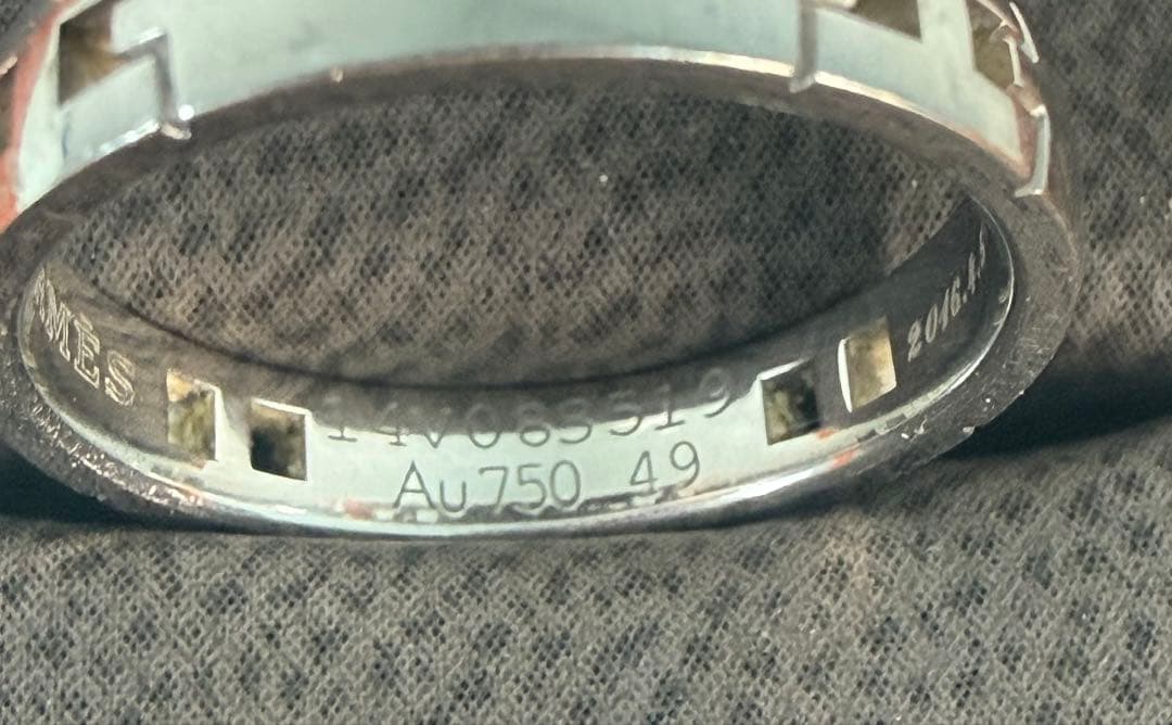 Hermes Rings 49 9 K18Wg Au750
