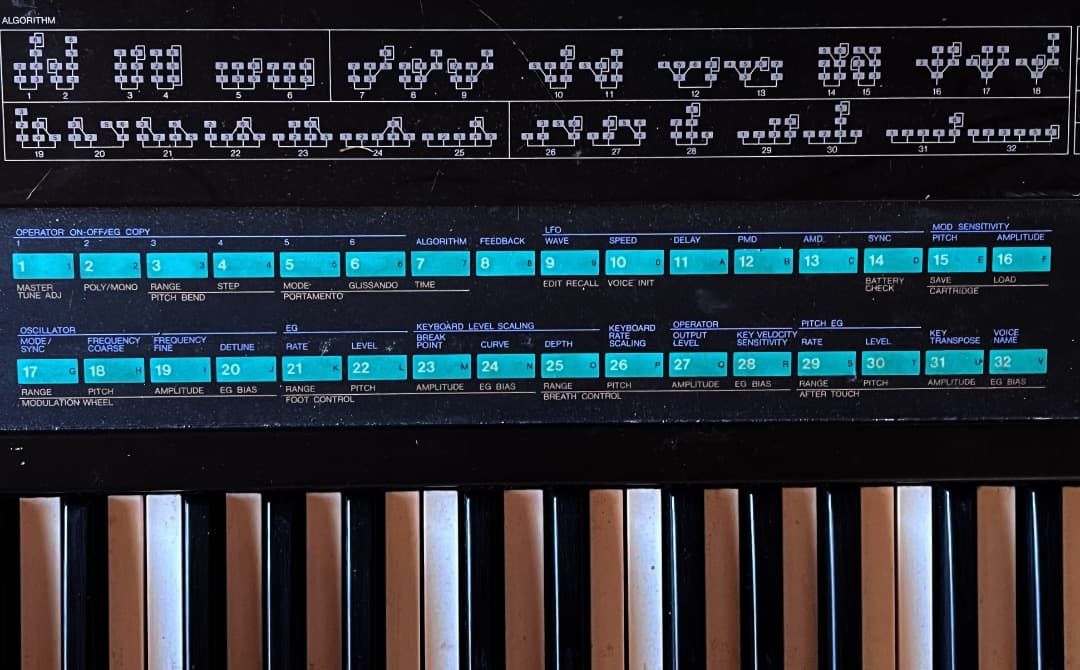 Yamaha Analog Synthesizer Dx7 .Grey Matter