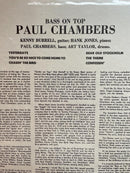 Western Music Paul Chambers Quartet-Bass On Top-Blue Blue