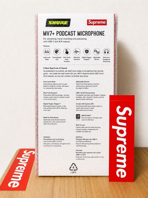 Supreme Dynamic Microphones /Shure Mv7+ Microphone Red