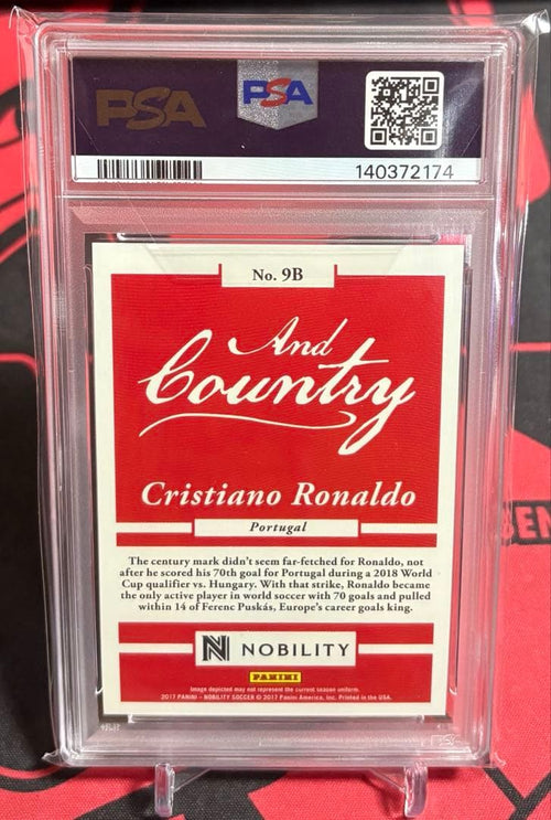 World Soccer 2017 Panini Nobility Ronaldo Psa 9