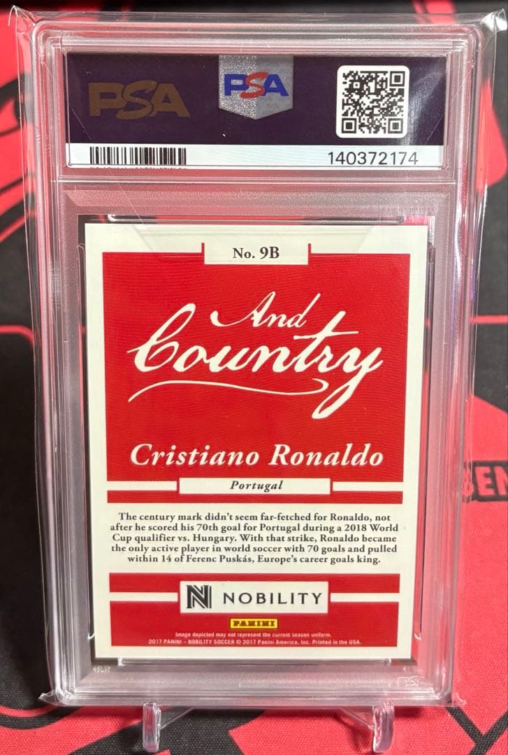 World Soccer 2017 Panini Nobility Ronaldo Psa 9