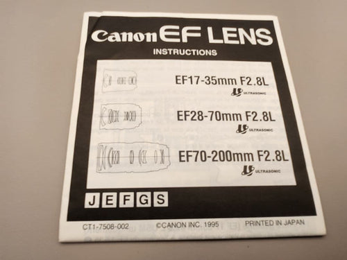 Zoom Lenses Canon Ef70-200Mm F/2.8L