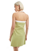 Others 4Th Reckless Linen Look Contrast Edge Halterne