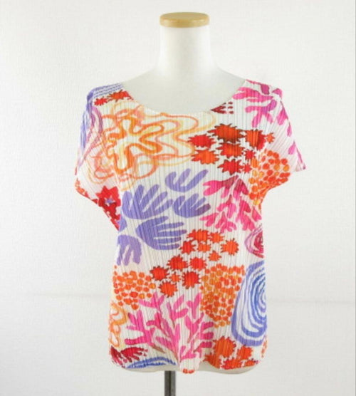 Pleats Please Short-Sleeve Issey Miyake Size3