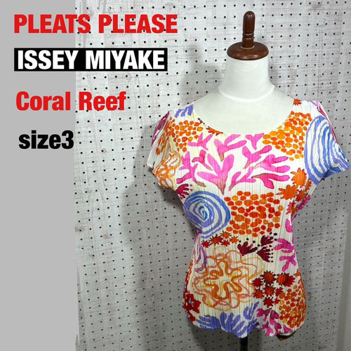 Pleats Please Short-Sleeve Issey Miyake Size3