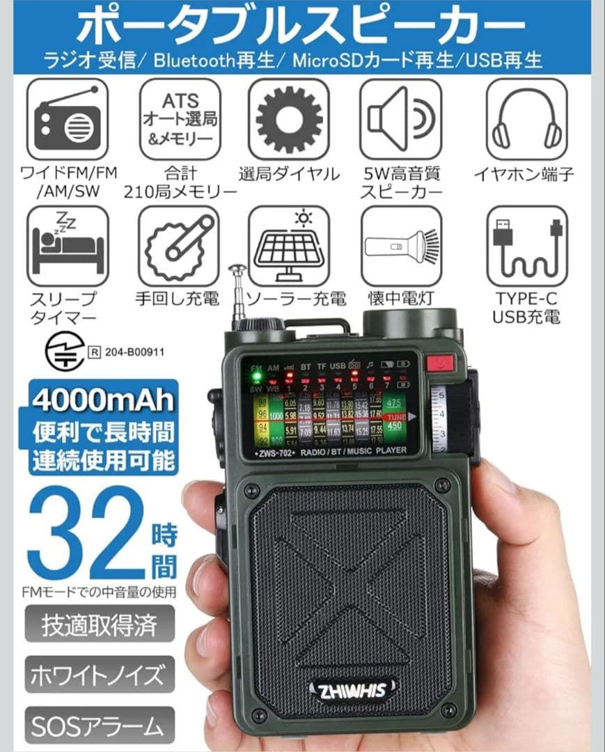 Radios Radio Cassette Players Zhiwhis Zws-702 Fm/Am/Sw