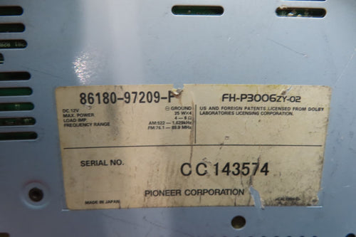 Others Cs2482 Fh-P3006Zy 86180-97209 Cd 2Din
