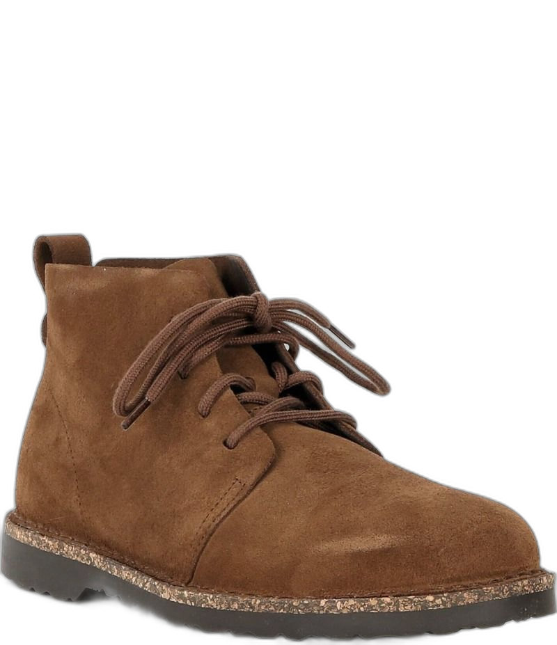 Bootty Birkenstock Womens Uppsala Suede Lace Up Booties Dark Tea