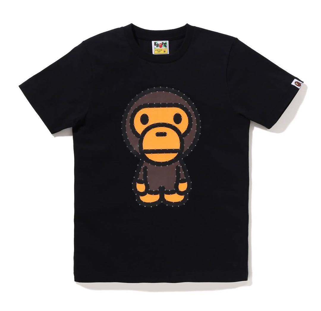 Apee By A Bathing Ape Short-Sleeve Crystal Stone Big Baby Milo