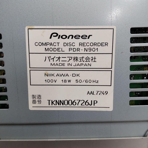 Pioneer Cd Md Cassette Deck Pdr-N901