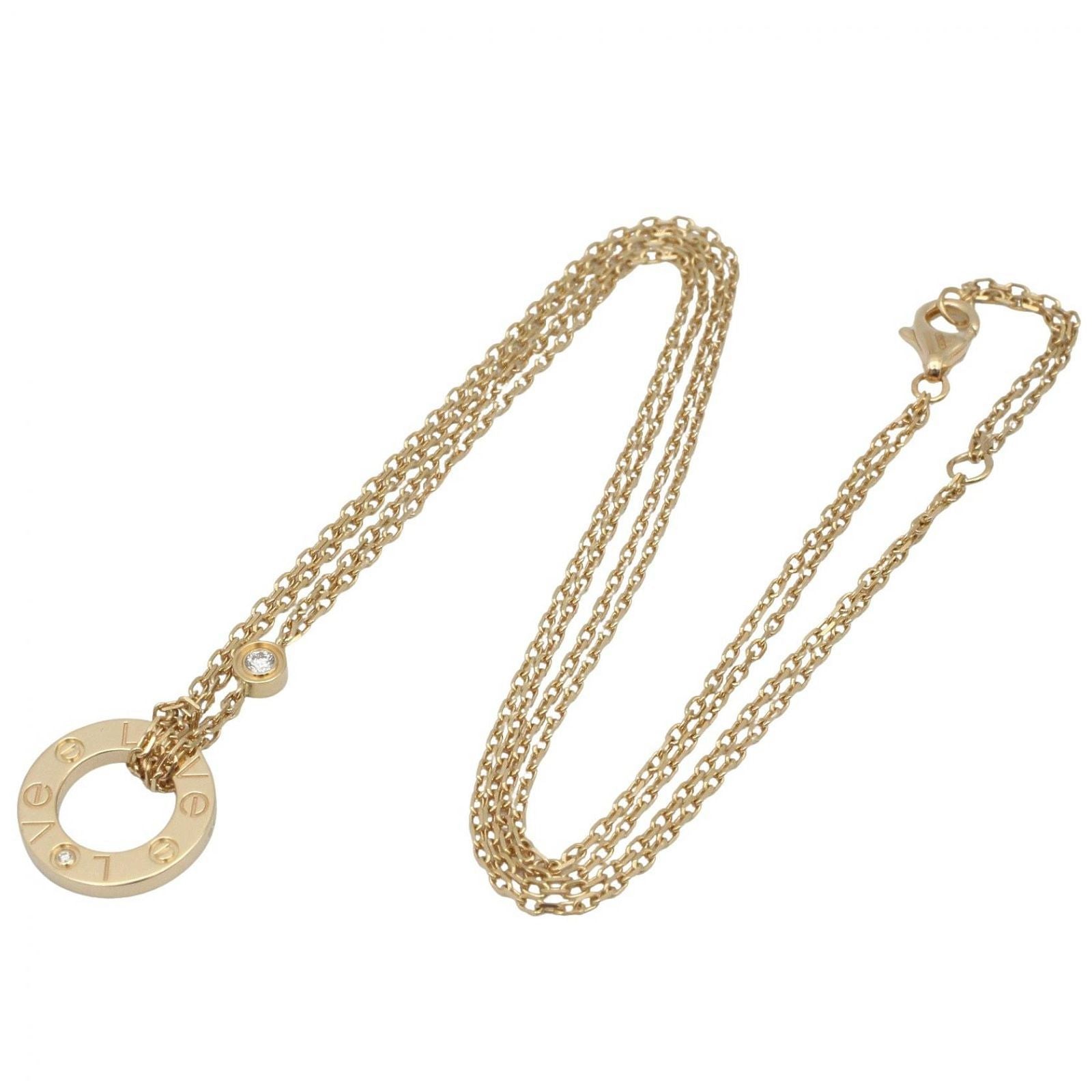 Cartier Necklace 2Pd 38/41Cm K18 Used A