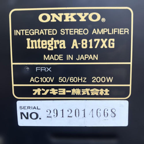 Onkyo Integrated Amplifiers A817Xg