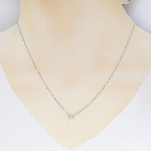 Tiffany Necklace 0.22Ct E If 3Ext