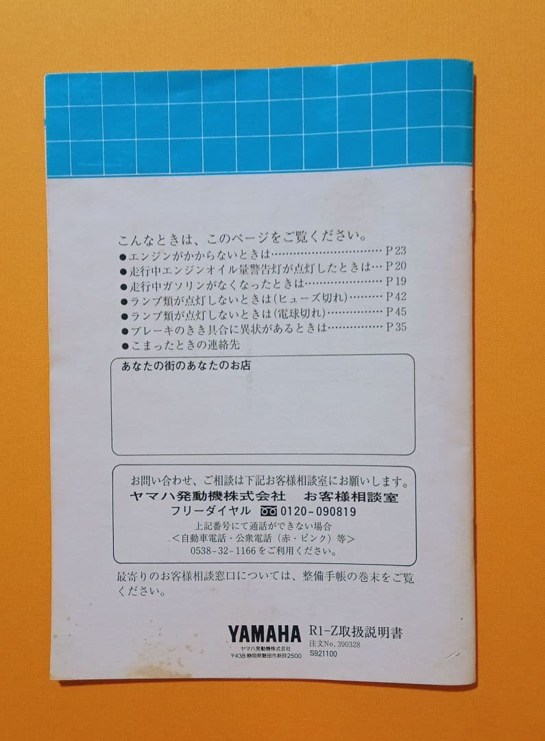 Yamaha Catalog Manual R1-Z