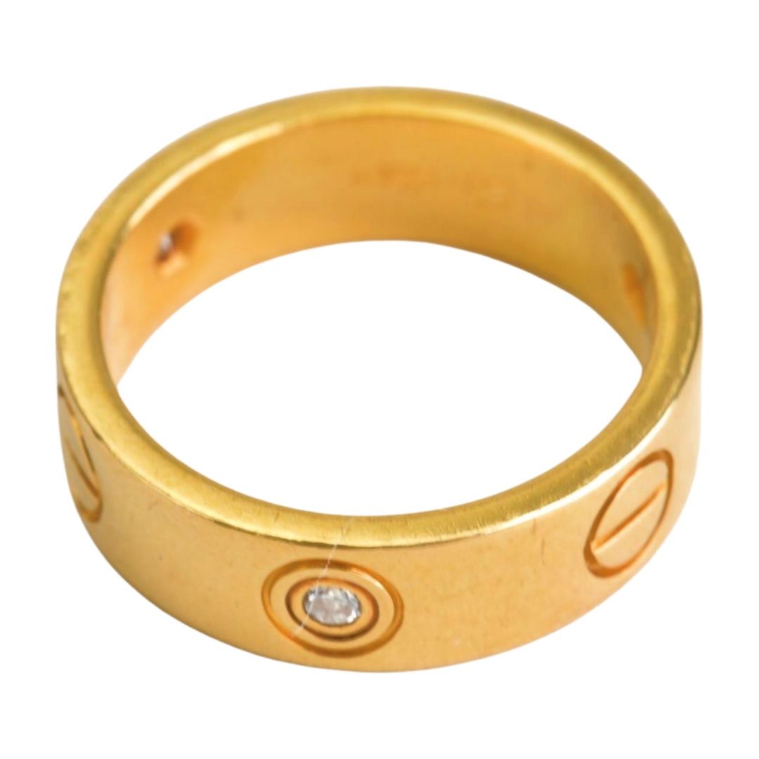 Cartier Ring 3P K18Yg 750 6.6G 9.5 #50 F-Ya1258