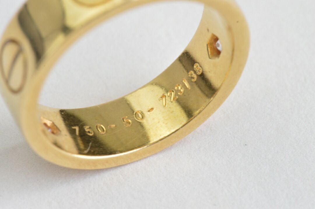 Cartier Ring 3P K18Yg 750 6.6G 9.5 #50 F-Ya1258