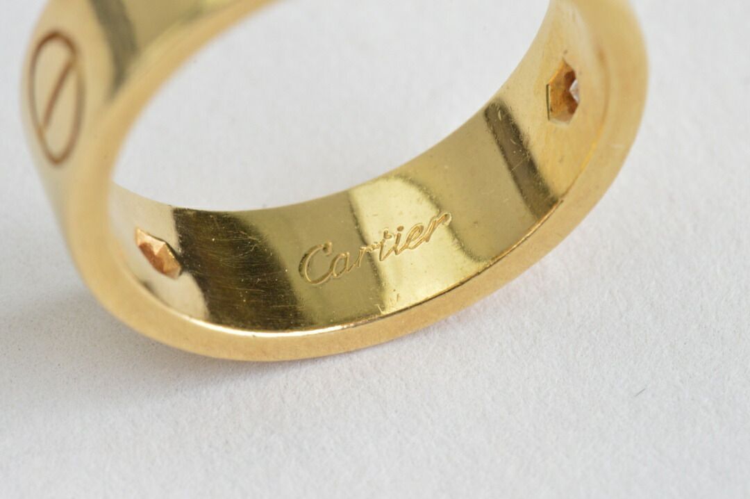 Cartier Ring 3P K18Yg 750 6.6G 9.5 #50 F-Ya1258