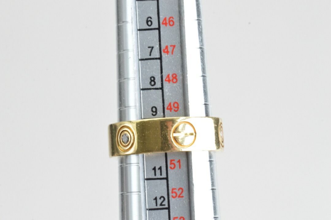 Cartier Ring 3P K18Yg 750 6.6G 9.5 #50 F-Ya1258